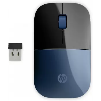 Mysz bezprzewodowa HP Z3700, symetryczna, niebieska dioda LED, RF Wireless, 1200 DPI, czarno-niebieska
