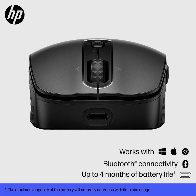 HP 690 Bezprzewodowa mysz ładowalna, symetryczna, Bluetooth, 4000 DPI, czarna