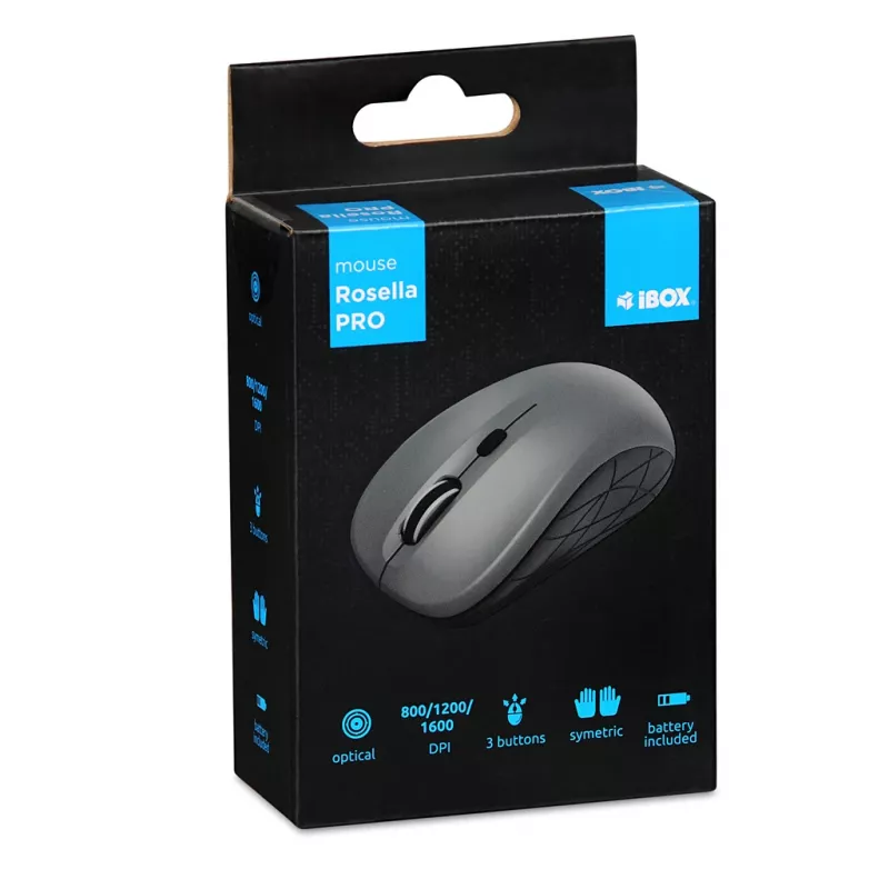IBOX I009w - Rosella Bezprzewodowa optyczna mysz Szary