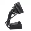 Kamera internetowa Manhattan USB, dwa megapiksele (cena wyprzedażowa), 1080p Full HD, USB-A, zintegrowany mikrofon, regulowana podstawa z klipsem, 30 klatek na sekundę, czarna, trzyletnia gwarancja, pudełko