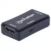 Wzmacniacz AV Manhattan HDMI Repeater 4K@60Hz, 1xHDMI we/wy, pasmo 600 MHz, do 40 m, zasilanie micro‑USB, czarny