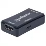 Wzmacniacz AV Manhattan HDMI Repeater 4K@60Hz, 1xHDMI we/wy, pasmo 600 MHz, do 40 m, zasilanie micro‑USB, czarny