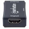 Wzmacniacz AV Manhattan HDMI Repeater 4K@60Hz, 1xHDMI we/wy, pasmo 600 MHz, do 40 m, zasilanie micro‑USB, czarny