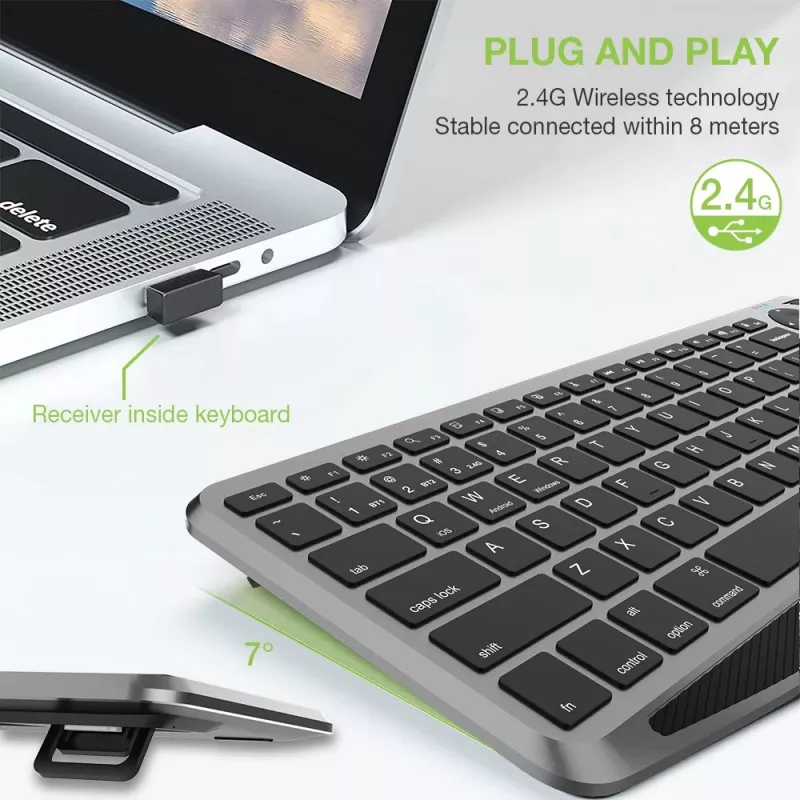 Techly ICTB9801TB klawiatura uniwersalna RF Wireless + Bluetooth QWERTY US English Czarny