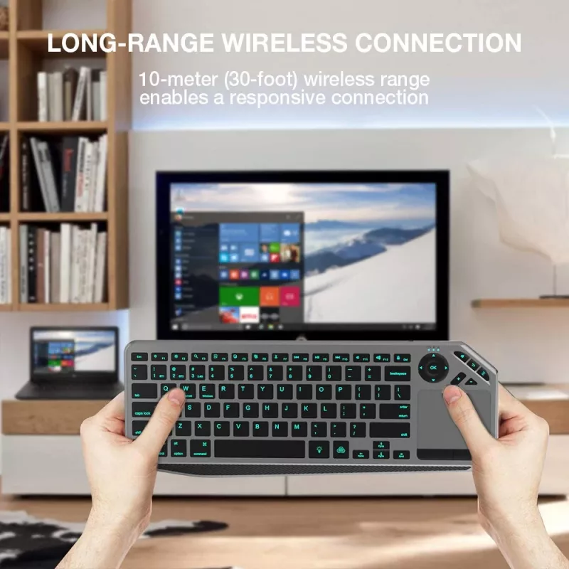 Techly ICTB9801TB klawiatura uniwersalna RF Wireless + Bluetooth QWERTY US English Czarny
