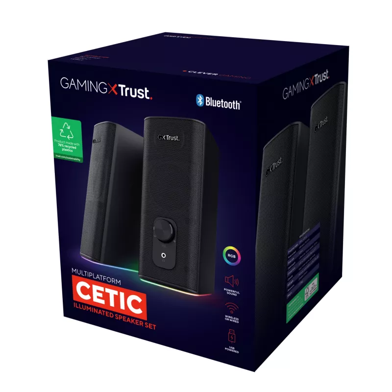 Trust GXT 612 CETIC Czarny Przewodowy i Bezprzewodowy 18 W