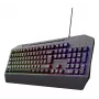 Przewodowa klawiatura gamingowa TRUST GXT 836 Evocx USB QWERTY US English, podświetlenie RGB, podpórka pod nadgarstki, 114 klawiszy, układ 110%