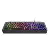 Przewodowa klawiatura gamingowa TRUST GXT 836 Evocx USB QWERTY US English, podświetlenie RGB, podpórka pod nadgarstki, 114 klawiszy, układ 110%