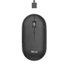 Trust Puck Bezprzewodowa ultracienka mysz wielokrotnego ładowania, symetryczna, optyczna, RF Wireless + Bluetooth, 1600 DPI, czarna