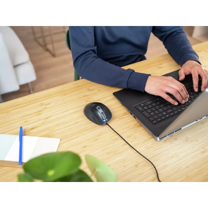 Mysz przewodowa Trust Fyda, dla osób praworęcznych, optyczna, USB Typ-A, 5000 DPI, czarna