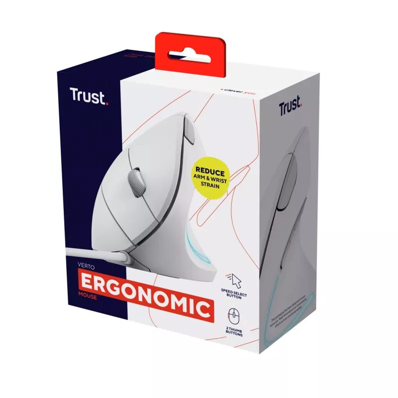 Trust Verto mysz Biurowa Praworęczna USB Typ-A Optyczna 1600 DPI