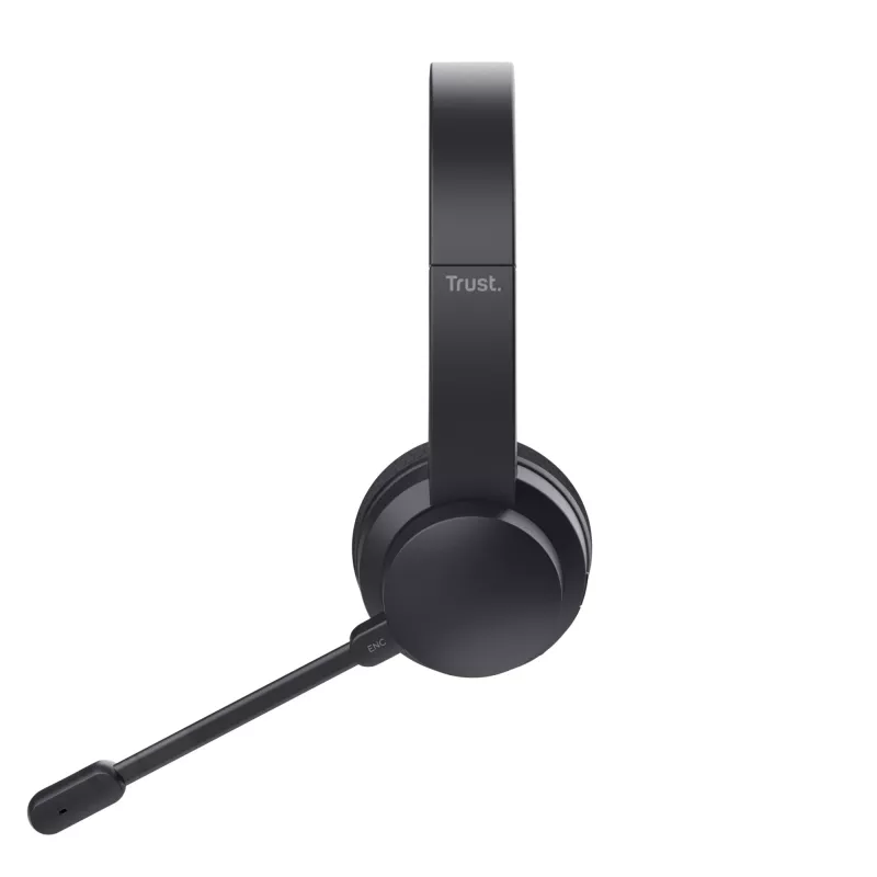 Zestaw słuchawkowy Trust Ayda przewodowy i bezprzewodowy pałąk na głowę rozmowy / muzyka USB-C Bluetooth czarny