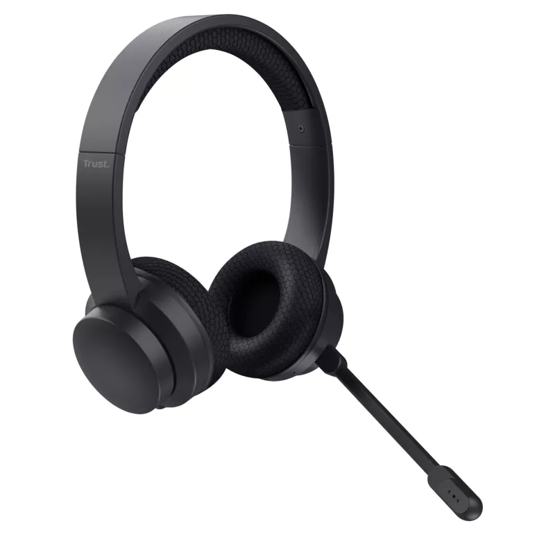 Zestaw słuchawkowy Trust Ayda przewodowy i bezprzewodowy pałąk na głowę rozmowy / muzyka USB-C Bluetooth czarny
