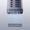 Hub USB typu C Unitek H1314A01-EU — 7× USB 3.2 Gen1 Type-A, czytnik kart SD, Gigabit Ethernet, 4K@60Hz, 100W PD, aluminium, szary