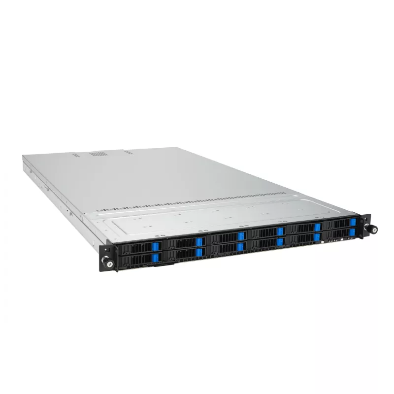ASUS RS700A-E12-RS12U Socket SP5 Rack (1U) Czarny, Stalowy