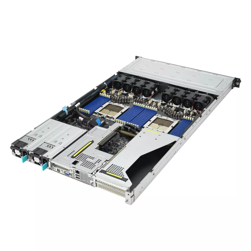ASUS RS700A-E12-RS12U Socket SP5 Rack (1U) Czarny, Stalowy