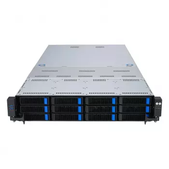 Serwer rack ASUS RS720A-E12-RS24U 2U Socket SP5, obsługa 2x CPU, 24 kieszenie 2,5 cala, 24 gniazda DIMM DDR5, zasilacz 2600W, 10GbE