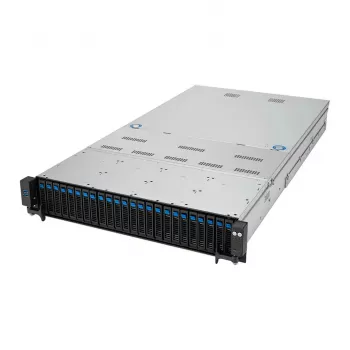 Serwer rack ASUS RS720A-E12-RS24U 2U Socket SP5, obsługa 2x CPU, 24 kieszenie 2,5 cala, 24 gniazda DIMM DDR5, zasilacz 2600W, 10GbE
