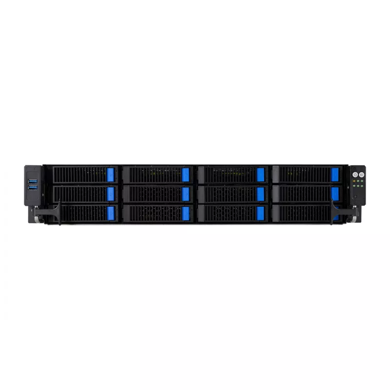 ASUS RS521A-E12-RS12U Socket SP5 Rack (2U) Czarny, srebrny