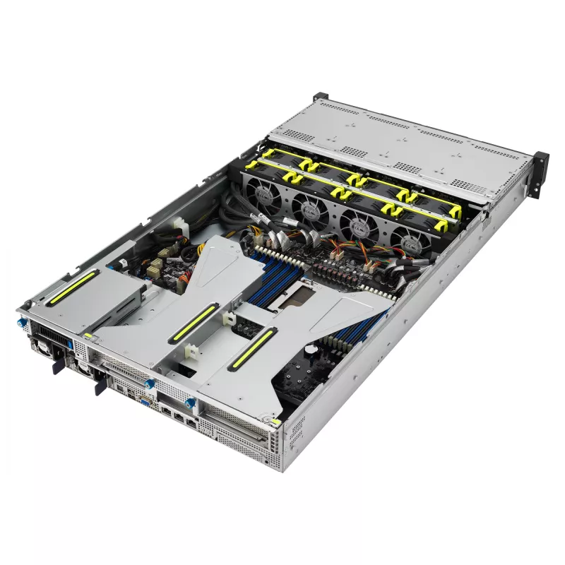ASUS RS521A-E12-RS12U Socket SP5 Rack (2U) Czarny, srebrny