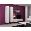 Szafka wisząca cama meble VIGO 180 — 1800×400×300 mm, biały/biały połysk