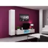 Szafka wisząca cama meble VIGO 180 — 1800×400×300 mm, biały/biały połysk
