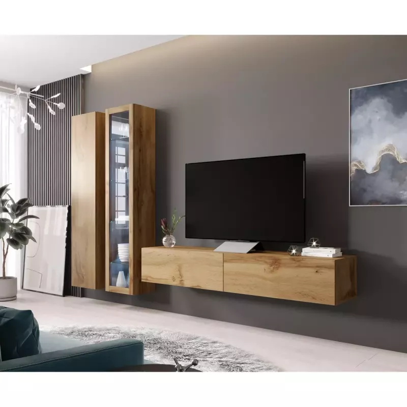 Szafka wisząca Cama Meble VIGO 180, 1800×400×300 mm, dąb Wotan