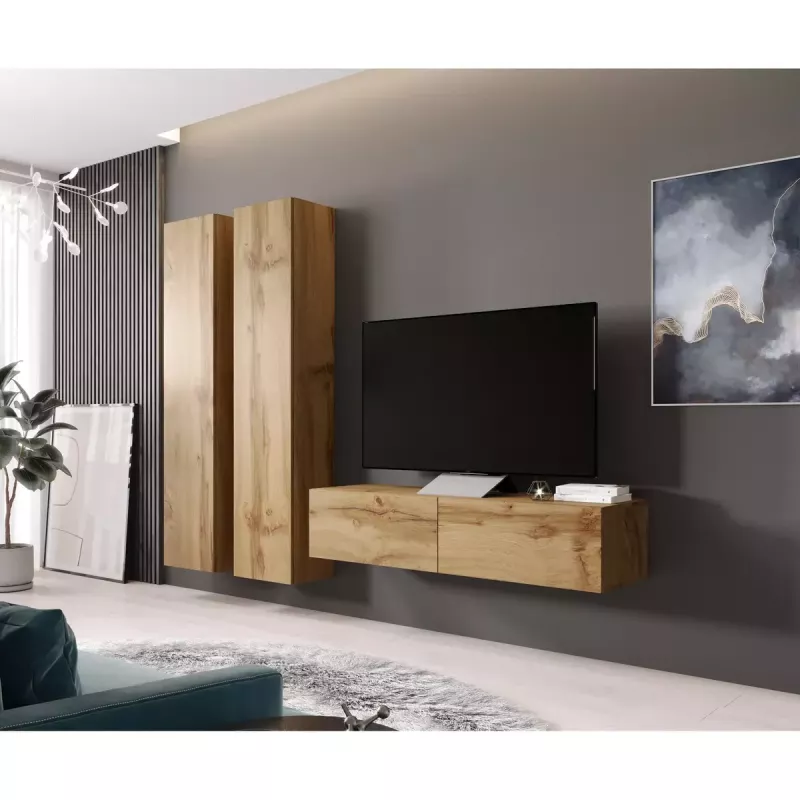 Szafka wisząca Cama Meble VIGO 180, 1800×400×300 mm, dąb Wotan