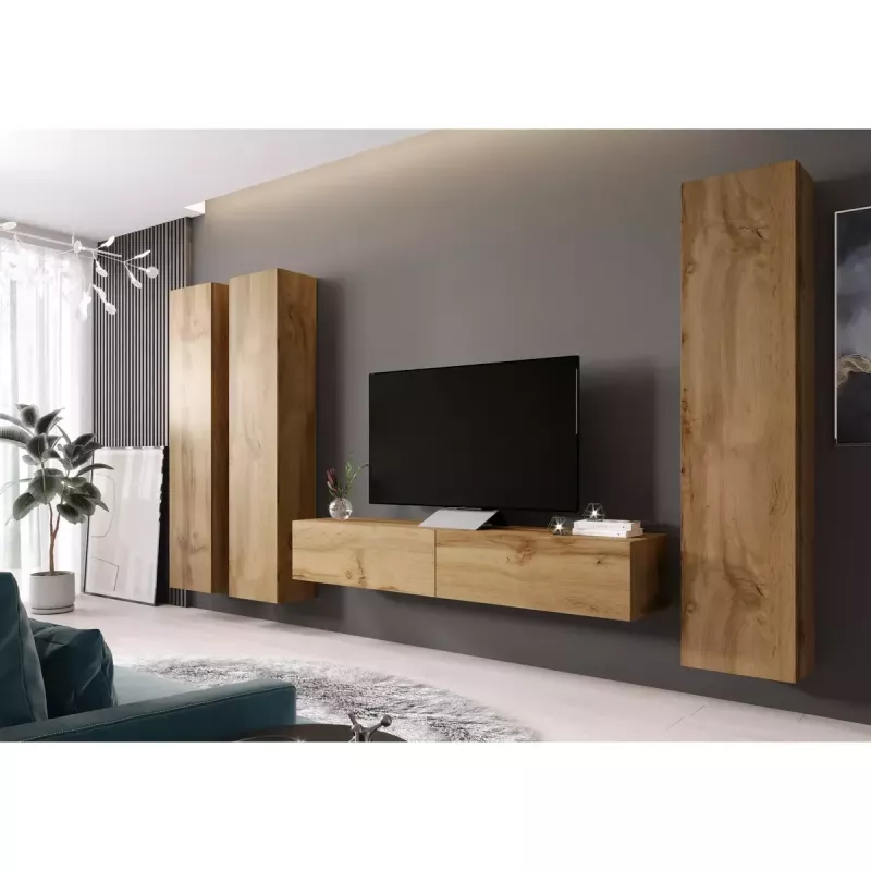 Szafka wisząca Cama Meble VIGO 180, 1800×400×300 mm, dąb Wotan