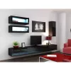Szafka do przechowywania cama meble VIGO 90 — wisząca, 900×350×320 mm, czarny/czarny połysk