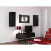 Szafka do przechowywania cama meble VIGO 90 — wisząca, 900×350×320 mm, czarny/czarny połysk