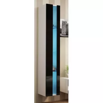 Szafka wisząca cama meble VIGO NEW 180×40×30 cm biały/czarny połysk