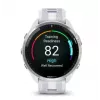 Smartwatch GARMIN Forerunner 965 — koperta tytanowa 47 mm, 1,4-calowy AMOLED, 32 GB, bateria do 23 dni, GPS/GLONASS/Galileo, biały silikonowy pasek