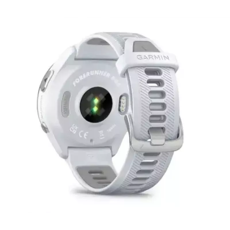 Smartwatch GARMIN Forerunner 965 — koperta tytanowa 47 mm, 1,4-calowy AMOLED, 32 GB, bateria do 23 dni, GPS/GLONASS/Galileo, biały silikonowy pasek