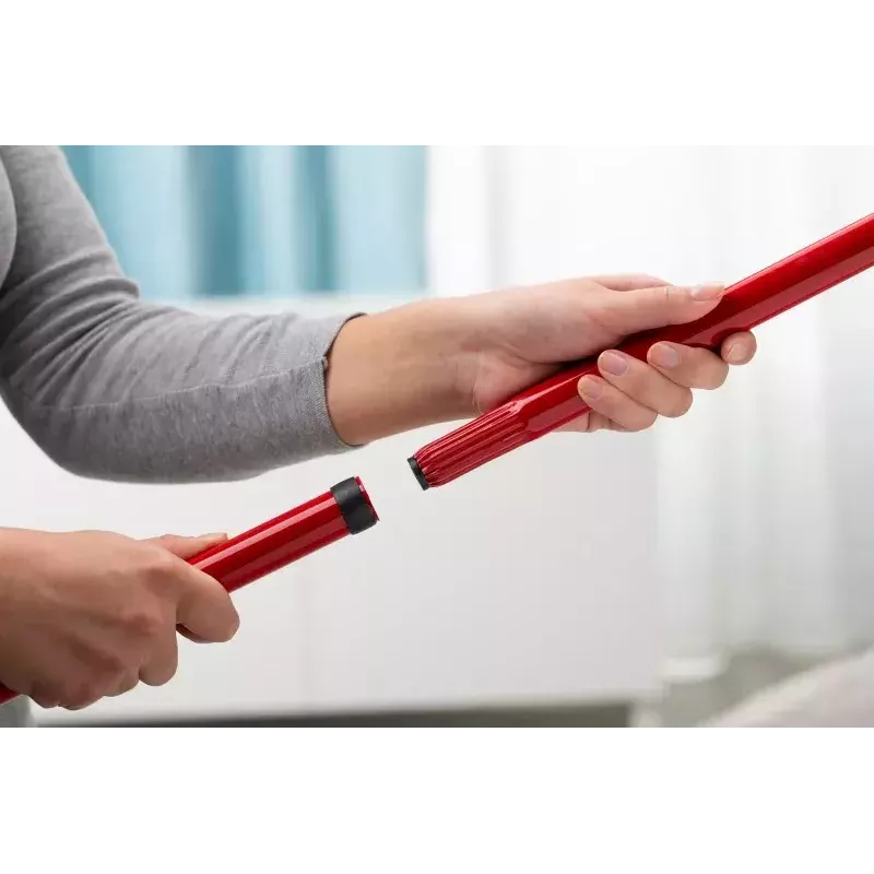 Szczotka do zamiatania wewnętrznego VILEDA model 136082 z miękkim/twardym włosiem z tworzywa sztucznego i rączką, brązowa