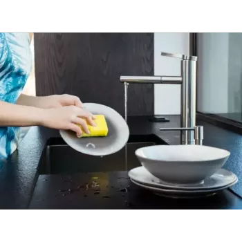 Gąbka ścierna VILEDA Tip-Top opakowanie 5 szt., prostokątne wkłady z włókna 70×90×30 mm, żółty