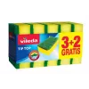 Gąbka ścierna VILEDA Tip-Top opakowanie 5 szt., prostokątne wkłady z włókna 70×90×30 mm, żółty