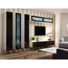 Stojak pod telewizor cama meble VIGO 180 — 1800×400×300 mm, biały blat, biała rama, płyta wiórowa