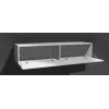 Stojak pod telewizor cama meble VIGO 180 — 1800×400×300 mm, biały blat, biała rama, płyta wiórowa