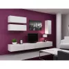 Szafka pod telewizor Cama Meble VIGO 140, 1400×400×300 mm, biały połysk blat, płyta wiórowa, biała rama
