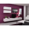 Szafka pod telewizor Cama Meble VIGO 140, 1400×400×300 mm, biały połysk blat, płyta wiórowa, biała rama
