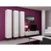 Szafka pod telewizor Cama Meble VIGO 140, 1400×400×300 mm, biały połysk blat, płyta wiórowa, biała rama