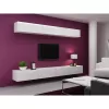 Szafka pod telewizor Cama Meble VIGO 140, 1400×400×300 mm, biały połysk blat, płyta wiórowa, biała rama
