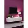 Szafka pod telewizor Cama Meble VIGO 140, 1400×400×300 mm, biały połysk blat, płyta wiórowa, biała rama