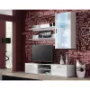 Stolik pod TV cama meble SOHO 180 — 1800×430×370 mm, biały blat (płyta wiórowa), biała rama