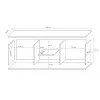 Stolik pod TV cama meble SOHO 180 — 1800×430×370 mm, biały blat (płyta wiórowa), biała rama