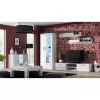 Stolik pod TV cama meble SOHO 180 — 1800×430×370 mm, biały blat (płyta wiórowa), biała rama