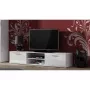 Stolik pod TV cama meble SOHO 180 — 1800×430×370 mm, biały blat (płyta wiórowa), biała rama