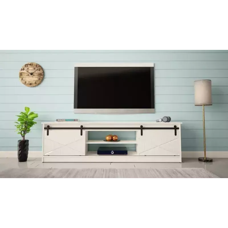 Szafka TV Cama Meble GRANERO RTV 200x56,7x35 cm — biały blat, korpus z płyty wiórowej