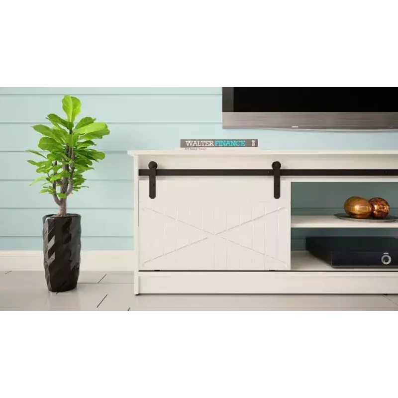 Szafka TV Cama Meble GRANERO RTV 200x56,7x35 cm — biały blat, korpus z płyty wiórowej
